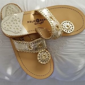 🌿EUC•PALM BEACH luxe sandals •Gold•Sz 7